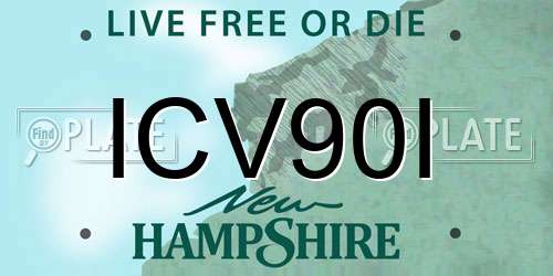 ICV90I New Hampshire License Plate