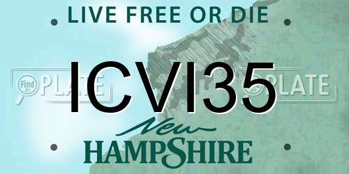ICVI35 New Hampshire License Plate