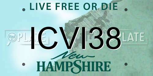 ICVI38 New Hampshire License Plate