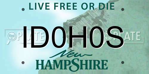 ID0H0S New Hampshire License Plate
