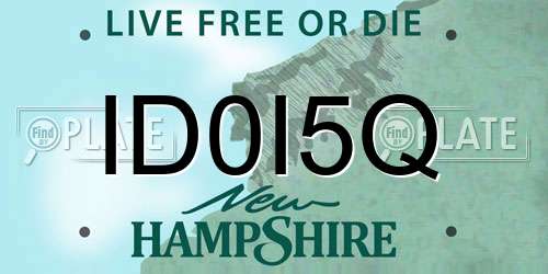 ID0I5Q New Hampshire License Plate