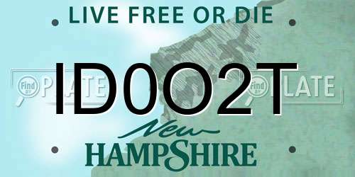 ID0O2T New Hampshire License Plate