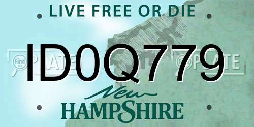 ID0Q779 New Hampshire License Plate