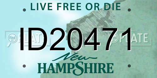 ID20471 New Hampshire License Plate