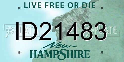 ID21483 New Hampshire License Plate