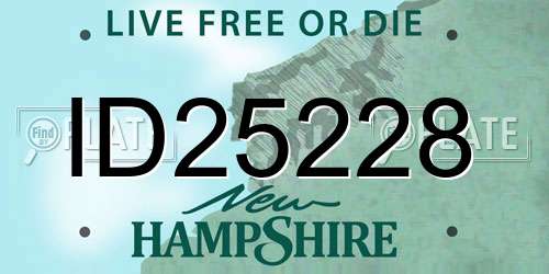 ID25228 New Hampshire License Plate