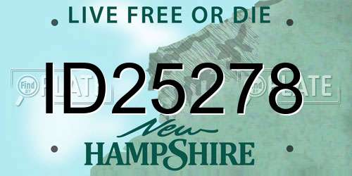 ID25278 New Hampshire License Plate