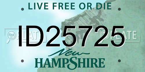 ID25725 New Hampshire License Plate