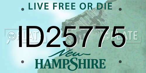ID25775 New Hampshire License Plate