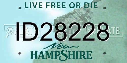 ID28228 New Hampshire License Plate