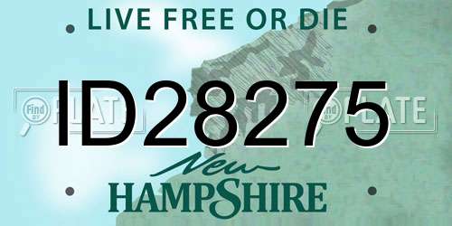 ID28275 New Hampshire License Plate