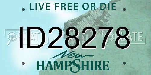 ID28278 New Hampshire License Plate