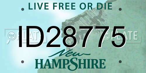 ID28775 New Hampshire License Plate
