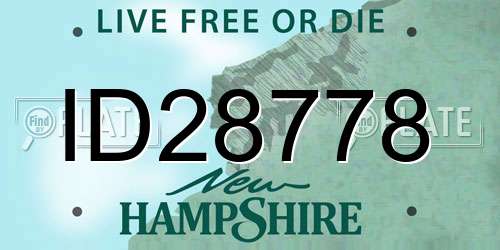 ID28778 New Hampshire License Plate