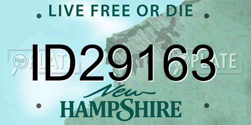 ID29163 New Hampshire License Plate