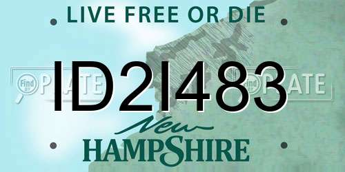 ID2I483 New Hampshire License Plate