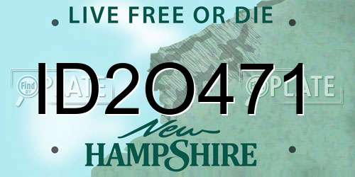 ID2O471 New Hampshire License Plate