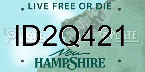 ID2Q421 New Hampshire License Plate