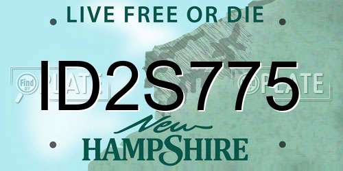 ID2S775 New Hampshire License Plate