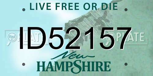 ID52157 New Hampshire License Plate