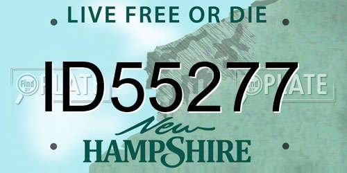 ID55277 New Hampshire License Plate