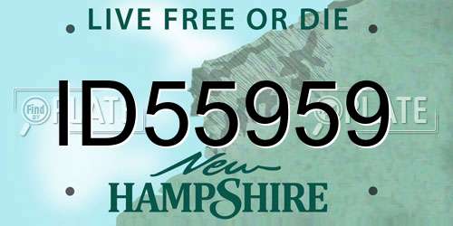 ID55959 New Hampshire License Plate