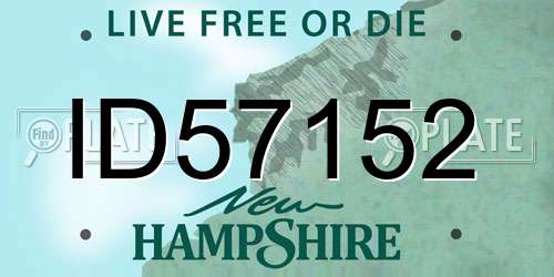 ID57152 New Hampshire License Plate
