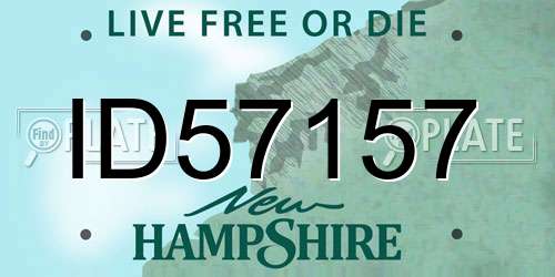 ID57157 New Hampshire License Plate