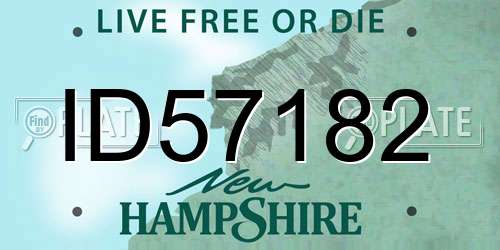 ID57182 New Hampshire License Plate