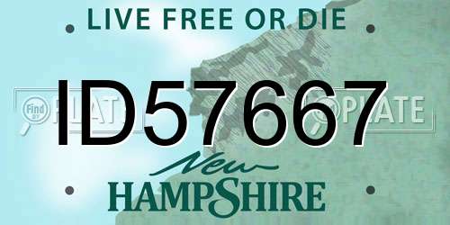 ID57667 New Hampshire License Plate