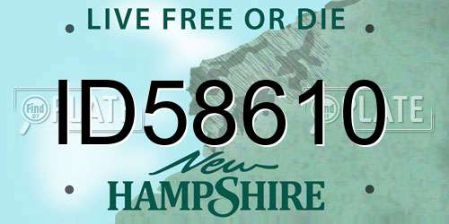 ID58610 New Hampshire License Plate