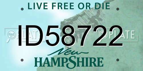 ID58722 New Hampshire License Plate