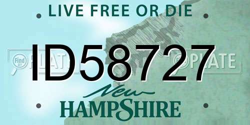 ID58727 New Hampshire License Plate