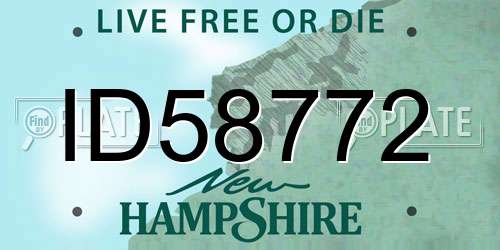 ID58772 New Hampshire License Plate