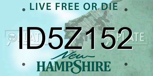 ID5Z152 New Hampshire License Plate