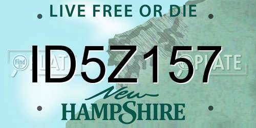 ID5Z157 New Hampshire License Plate
