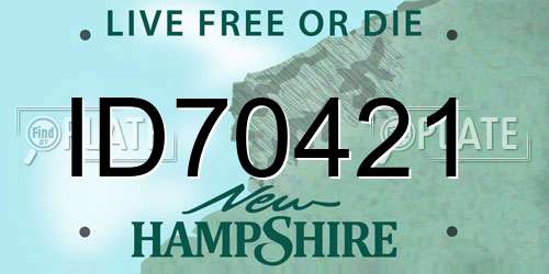 ID70421 New Hampshire License Plate