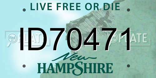 ID70471 New Hampshire License Plate