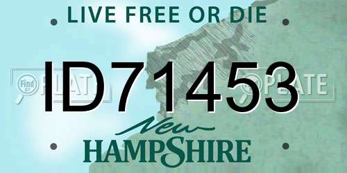 ID71453 New Hampshire License Plate