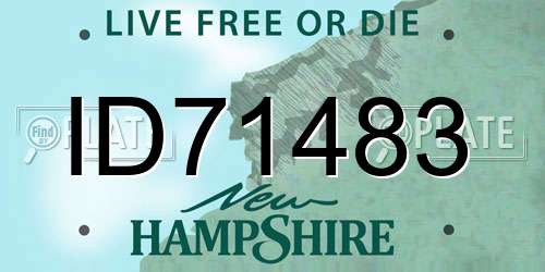 ID71483 New Hampshire License Plate