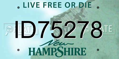 ID75278 New Hampshire License Plate