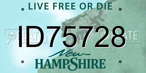ID75728 New Hampshire License Plate