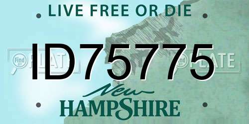 ID75775 New Hampshire License Plate