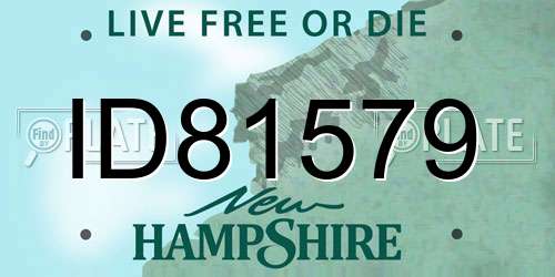 ID81579 New Hampshire License Plate