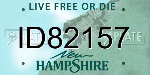 ID82157 New Hampshire License Plate