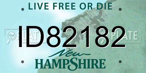 ID82182 New Hampshire License Plate