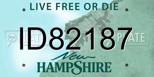 ID82187 New Hampshire License Plate