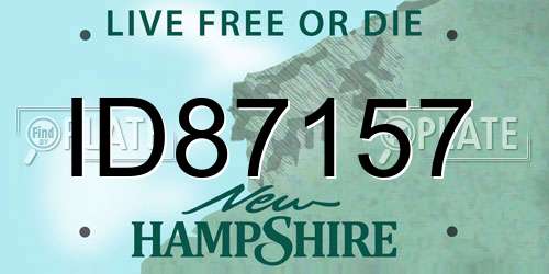 ID87157 New Hampshire License Plate