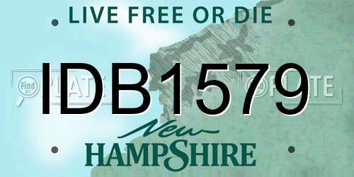 IDB1579 New Hampshire License Plate