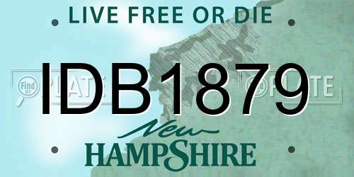IDB1879 New Hampshire License Plate